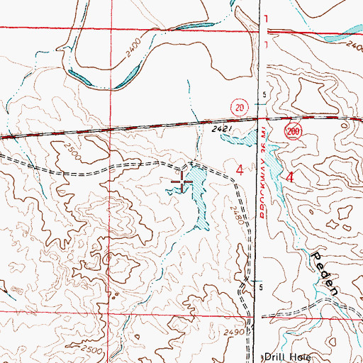 Topographic Map of Jim J Murion Number 1 Dam, MT