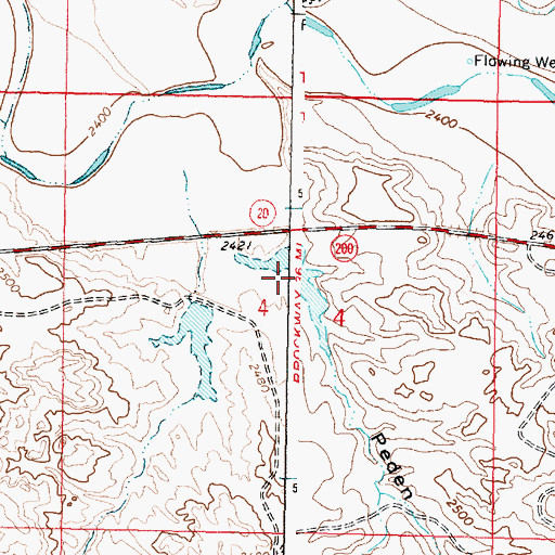 Topographic Map of Jim J Murion Number 2 Dam, MT