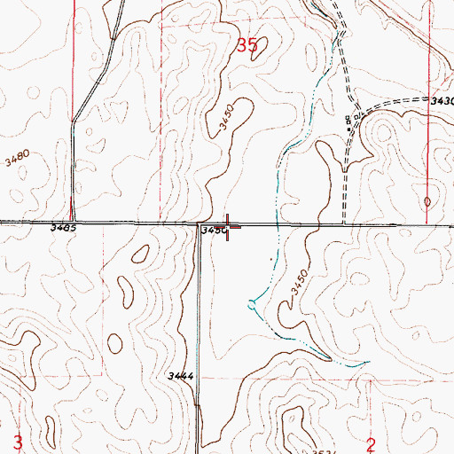 Topographic Map of Letz Lake Dam, MT