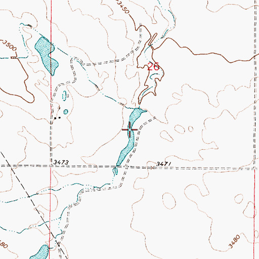 Topographic Map of Kauk Dam, MT