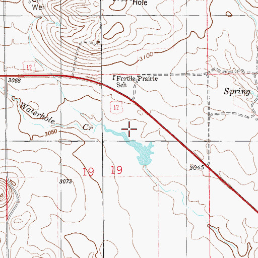 Topographic Map of 761 Lang Dam, MT