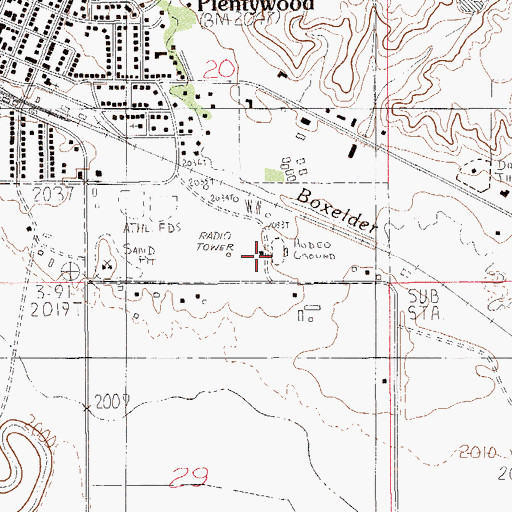 Topographic Map of Marsh Dam, MT