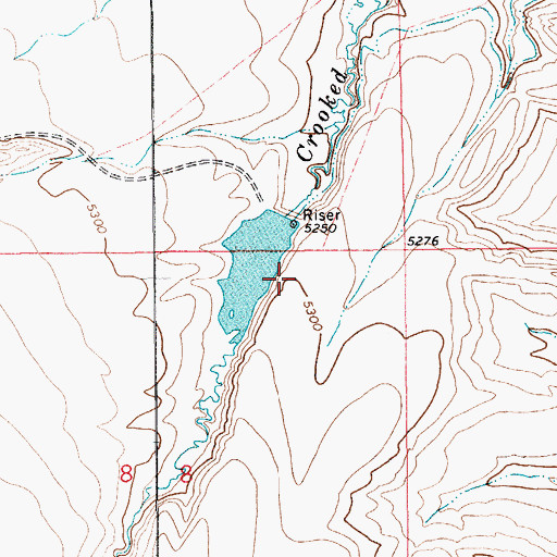 Topographic Map of McFarland-White Dam, MT