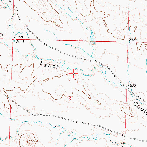 Topographic Map of Michel Guesenburu Dam, MT