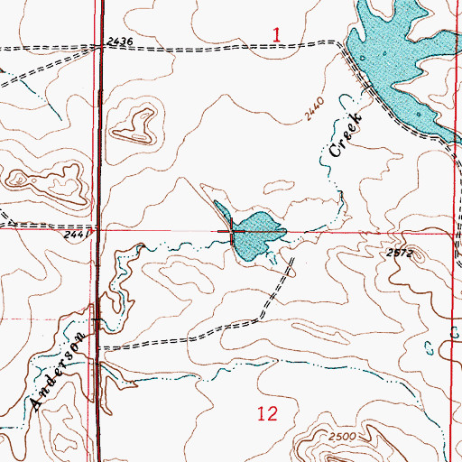 Topographic Map of Nelson Number 2 Dam, MT