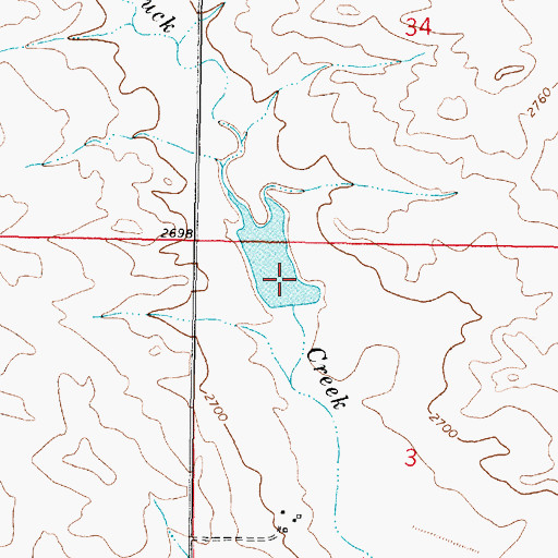 Topographic Map of Pluhar Number 1 Dam, MT