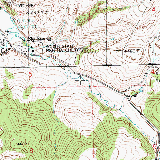 Topographic Map of Hanson Creek Dam, MT