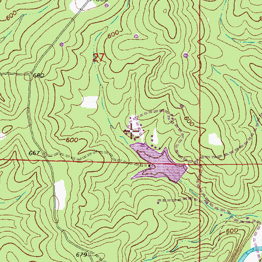 Topographic Map of Camp Kia Kima Lake Dam, AR