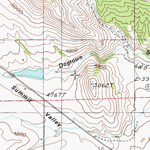 Topographic Map of Hemund Dam, MT