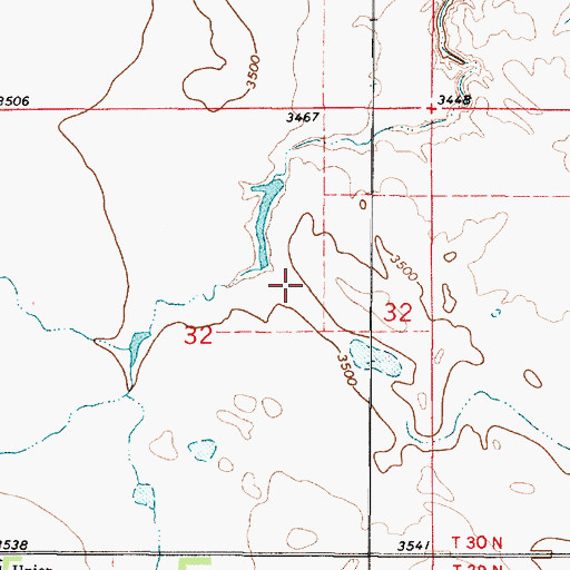 Topographic Map of Jim Judisch Dam, MT