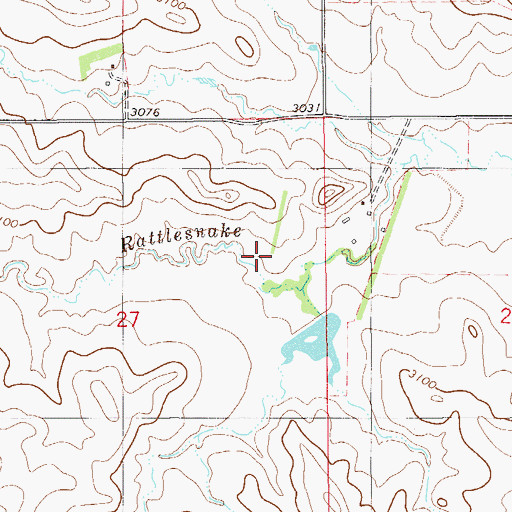 Topographic Map of Virgil Larson Dam, MT