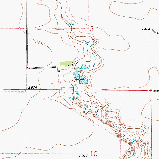 Topographic Map of Nahrgang Dam, MT