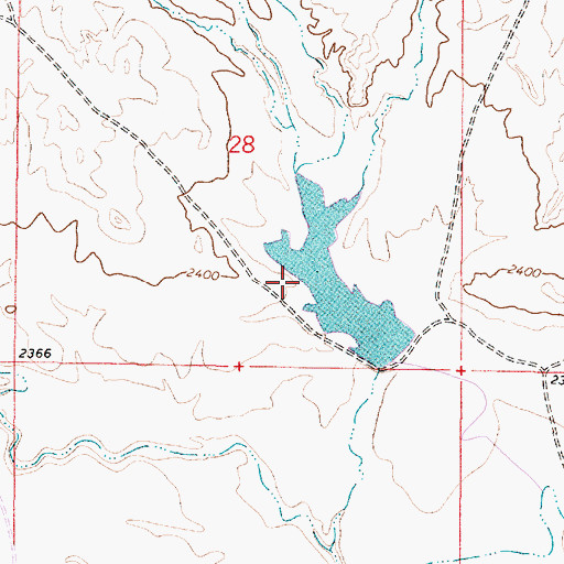 Topographic Map of Watts Number 1 Dam, MT