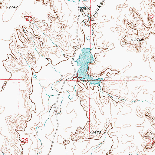 Topographic Map of Moore Number 7 Dam, MT