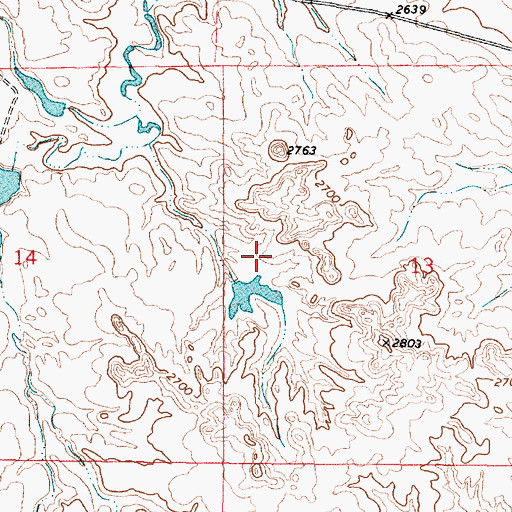 Topographic Map of French Number 1 Dam, MT