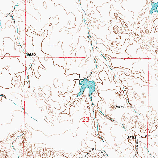 Topographic Map of French Number 5 Dam, MT