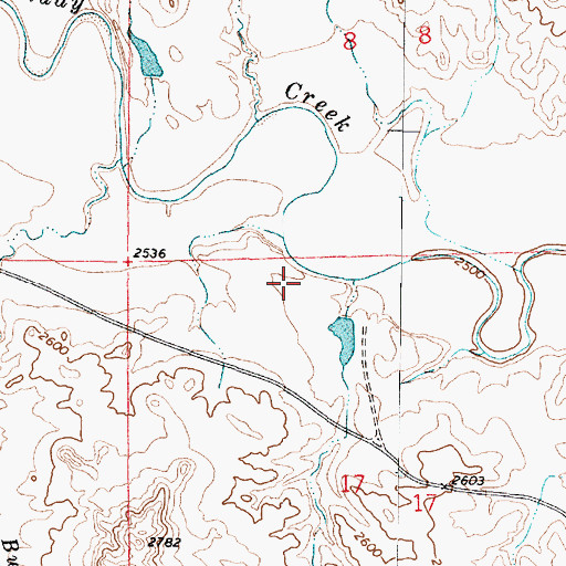 Topographic Map of French Number 12 Dam, MT