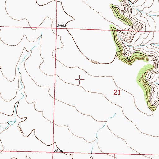 Topographic Map of French Number 9 Dam, MT