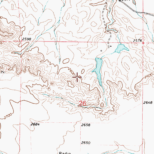 Topographic Map of French Number 11 Dam, MT