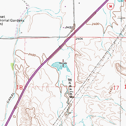 Topographic Map of Glasscock Number 2 Dam, MT