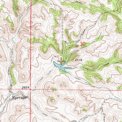 Topographic Map of Jones Number 4 Dam, MT