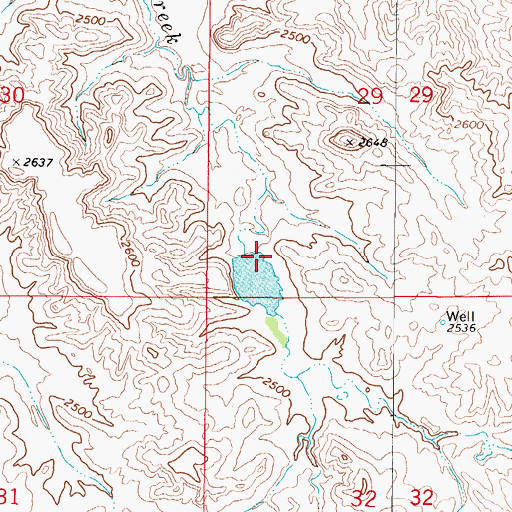 Topographic Map of Hogan Number 2 Dam, MT