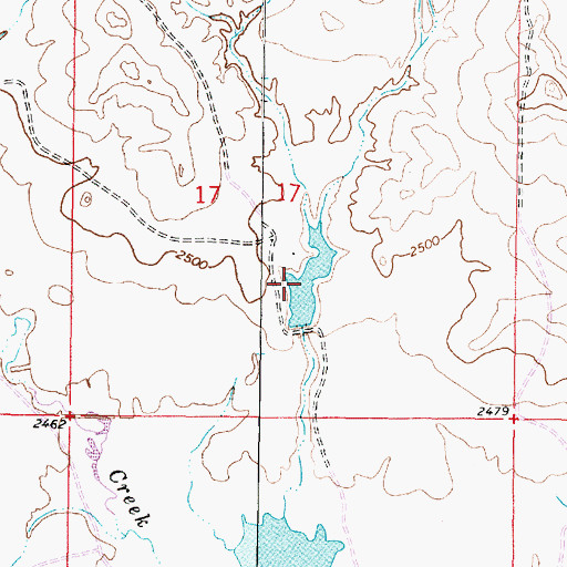 Topographic Map of Monarch Number 3 Dam, MT
