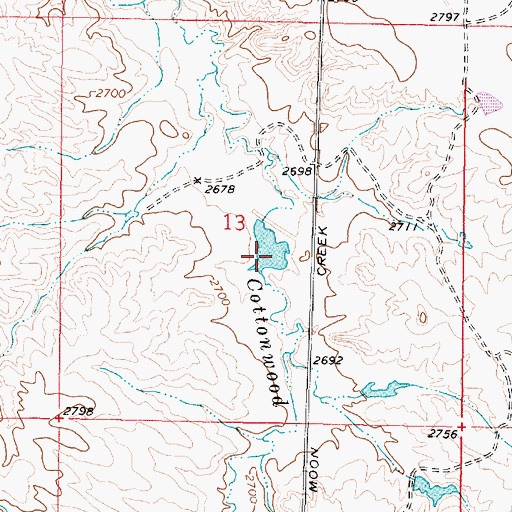 Topographic Map of Lockie Number 1 Dam, MT