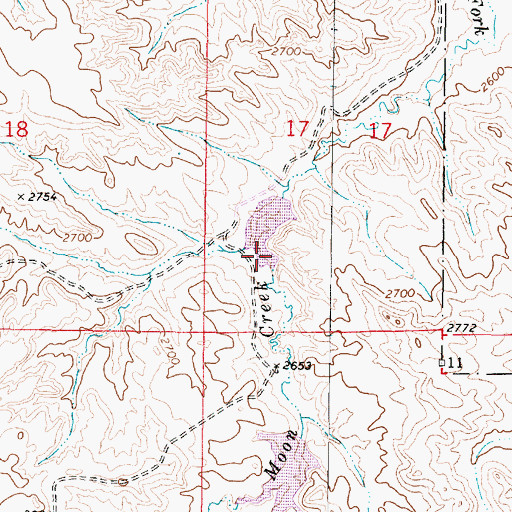 Topographic Map of Lockie Number 6 Dam, MT