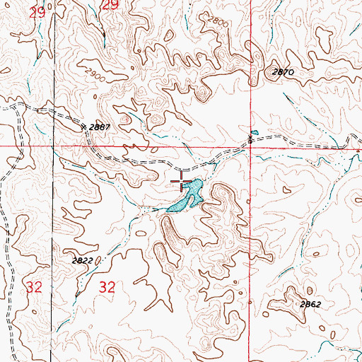 Topographic Map of Lockie Number 8 Dam, MT