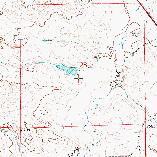 Topographic Map of Tonn Number 2 Dam, MT