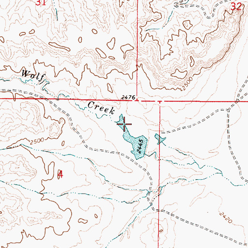 Topographic Map of Griffin Number 2 Dam, MT
