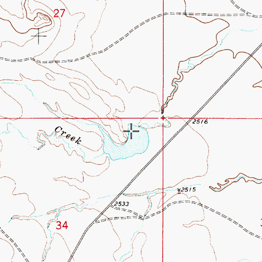 Topographic Map of Scott Number 2 Dam, MT