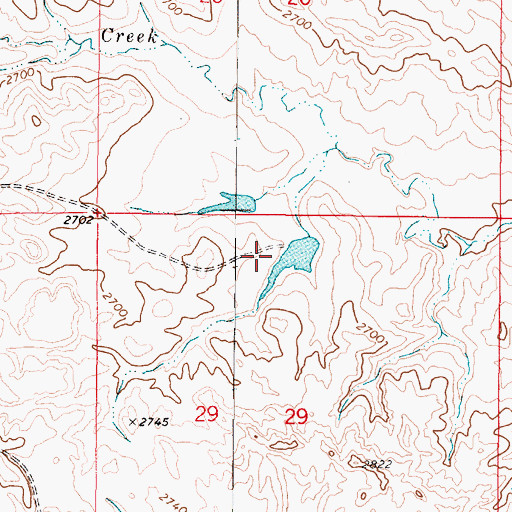 Topographic Map of Fortune Number 9 Dam, MT