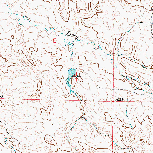 Topographic Map of Rogers Number 2 Dam, MT