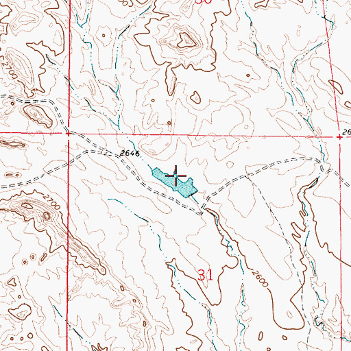 Topographic Map of Muri Number 4 Dam, MT