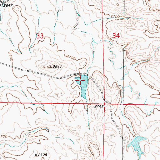 Topographic Map of Powell Number 1 Dam, MT