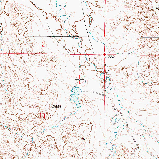 Topographic Map of Failing Number 4 Dam, MT