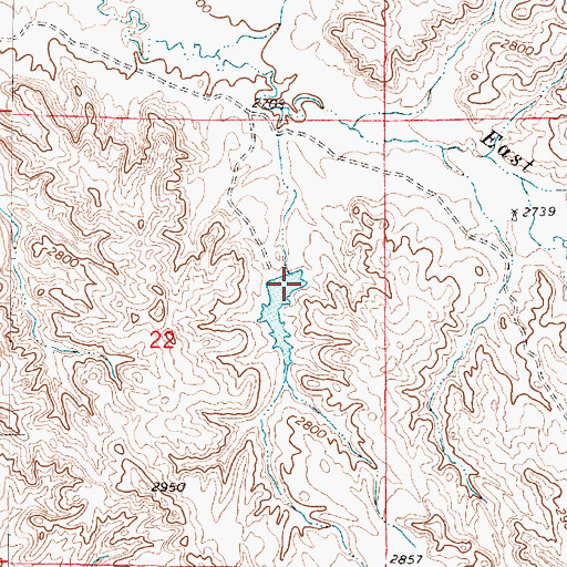 Topographic Map of Failings Number 2 Dam, MT