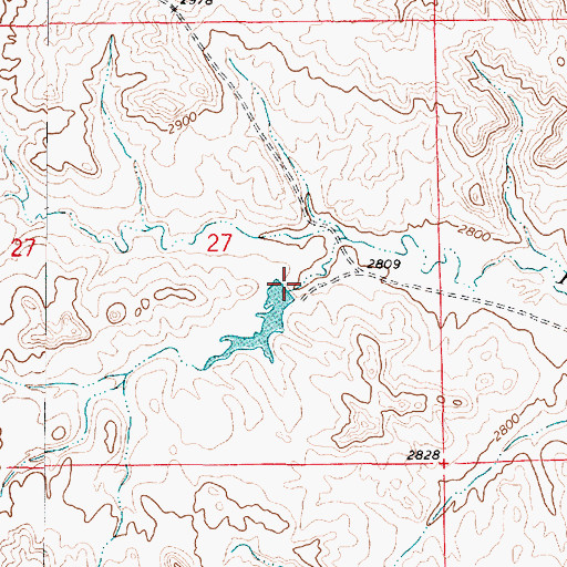 Topographic Map of Failing Number 3 Dam, MT