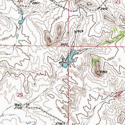 Topographic Map of Nefsy Number 1 Dam, MT