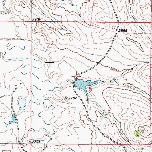 Topographic Map of Nefsy Number 2 Dam, MT