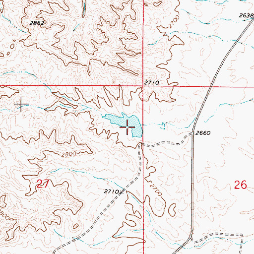 Topographic Map of J Hardy Number 2 Dam, MT