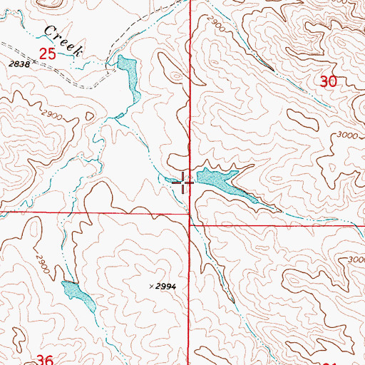 Topographic Map of Tonn Number 7 Dam, MT