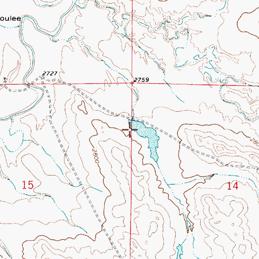 Topographic Map of Robinson Number 7 Dam, MT