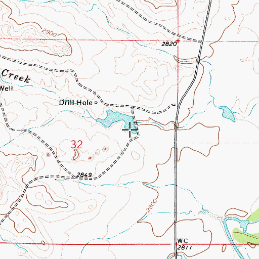 Topographic Map of M Hardy Number 3 Dam, MT