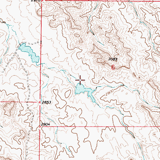 Topographic Map of Robinson Number 6 Dam, MT