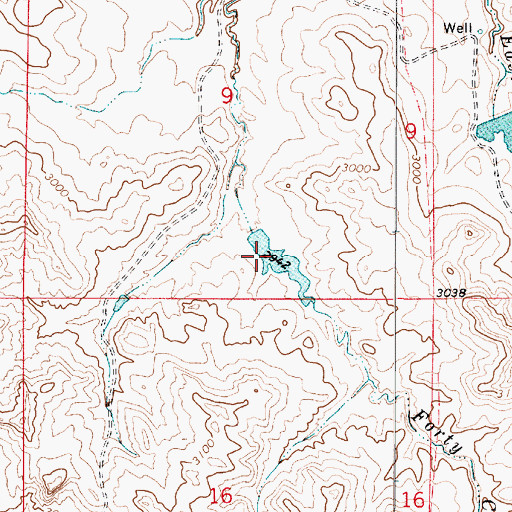 Topographic Map of Robinson Number 9 Dam, MT