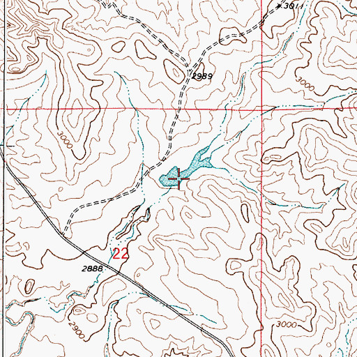 Topographic Map of Rafferty Number 1 Dam, MT