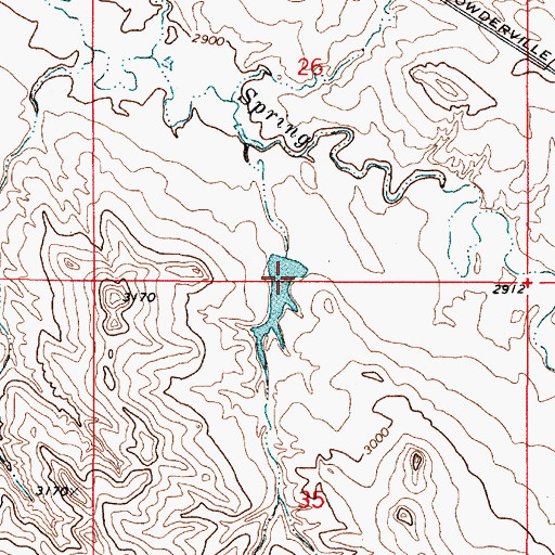 Topographic Map of Rafferty Number 3 Dam, MT